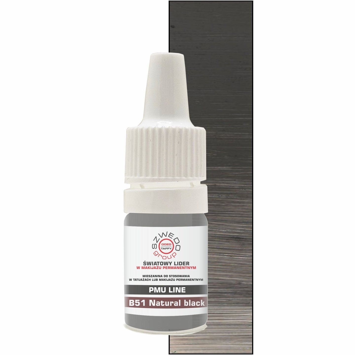 B51 Neutral Black - Schwarzes PMU Pigment für Augenbrauen (5ml)