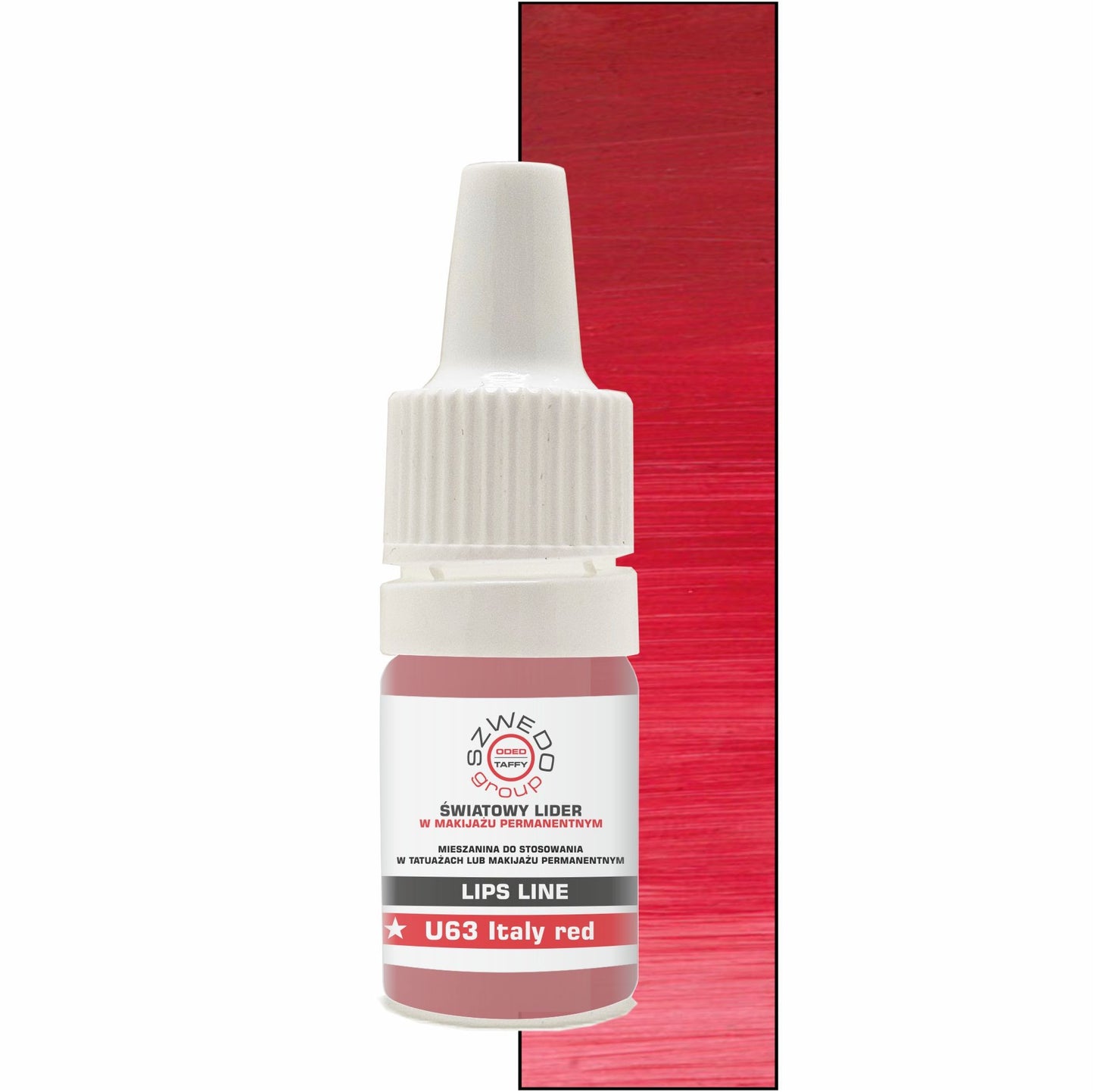 U63 Italy red – Intensives Rubinrot – PMU Lippenpigment 5ml